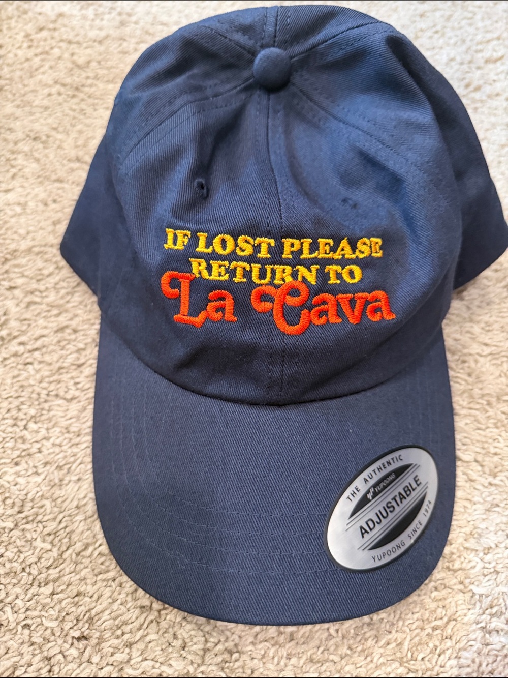La Cava Navy Embroidered Adjustable Cap